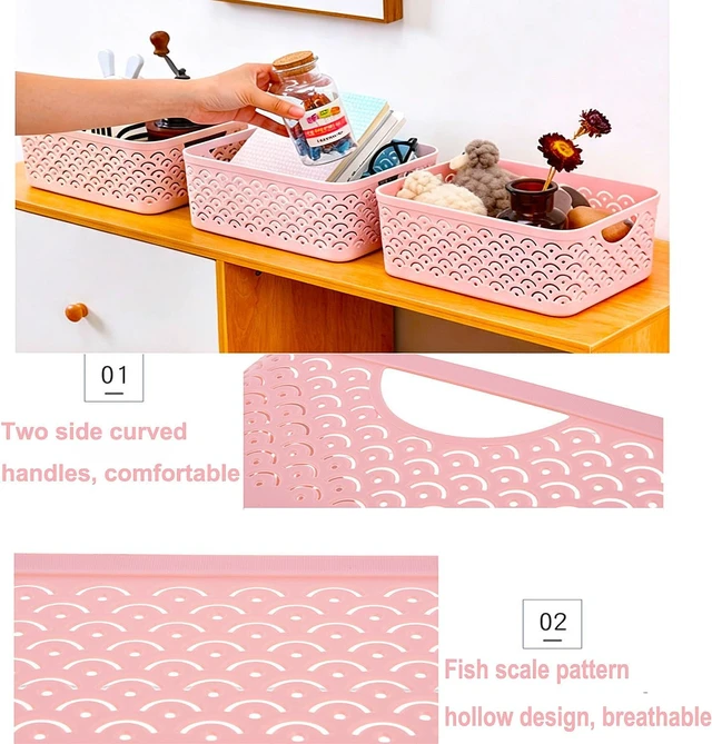 Alt view image 3 of 6 - Dual Pack Portable Bathroom Shower Organizer Basket for Dorm Use