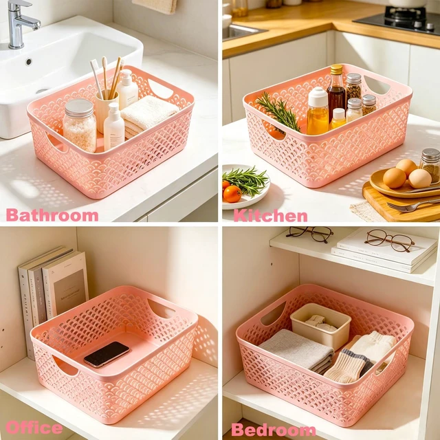 Alt view image 6 of 6 - Dual Pack Portable Bathroom Shower Organizer Basket for Dorm Use