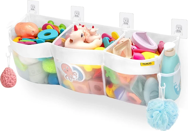 Main image of Shower Caddy with 3 Compartments for Bath Toy Storage and Organization