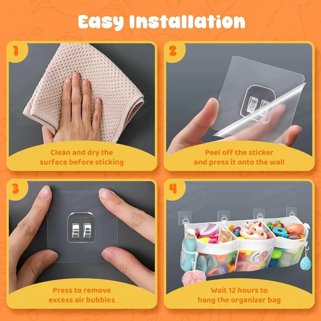 Alt view image 7 of 7 - Shower Caddy with 3 Compartments for Bath Toy Storage and Organization