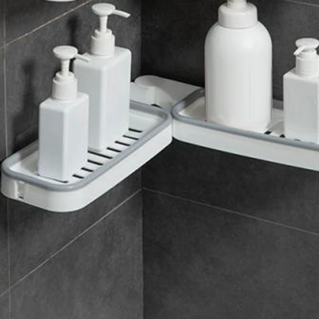 Alt view image 5 of 7 - Plastic Corner Shower Caddy for Bathroom Sink & Wall Storage
