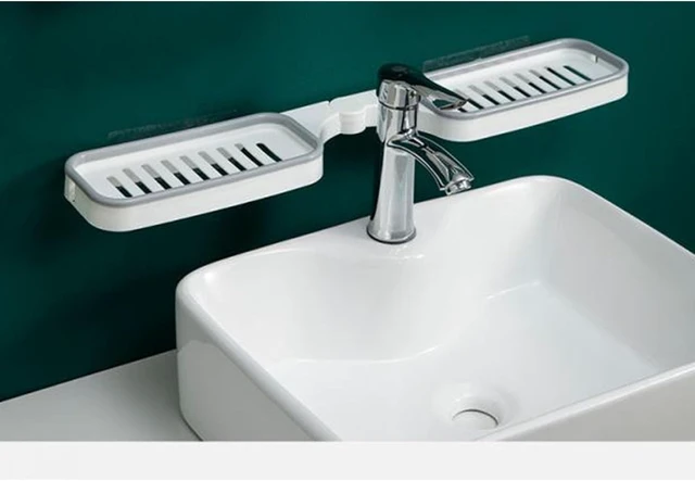 Alt view image 6 of 7 - Plastic Corner Shower Caddy for Bathroom Sink & Wall Storage