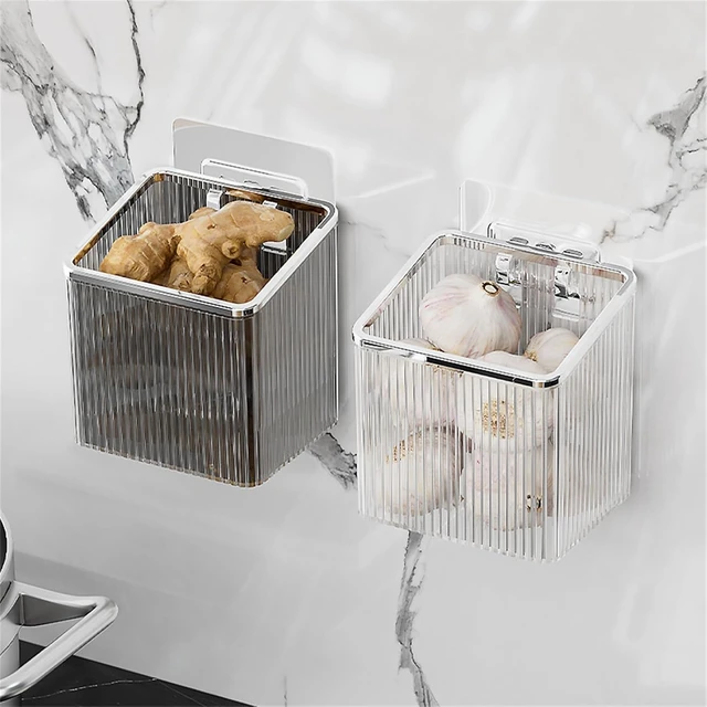 Alt view image 3 of 5 - No-Drill Adhesive Wall Storage Bins Floating Shelf Organizer for Makeup Kitchen Office Home