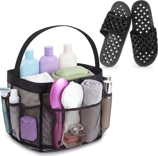 Main image of Dual-Pack Dormitory Bathroom Organizer Essentials