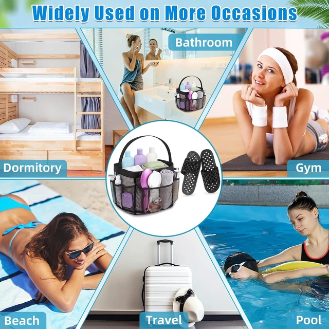Alt view image 6 of 7 - Dual-Pack Dormitory Bathroom Organizer Essentials