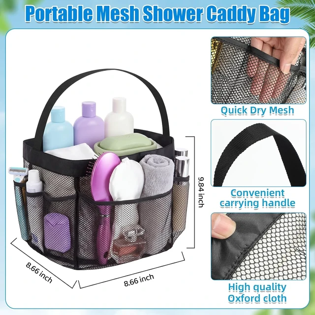Alt view image 2 of 7 - Dual-Pack Dormitory Bathroom Organizer Essentials