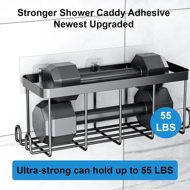 Alt view image 3 of 7 - Self-Adhesive Wall Hangers, Clear Sticky Shower Rack Refill