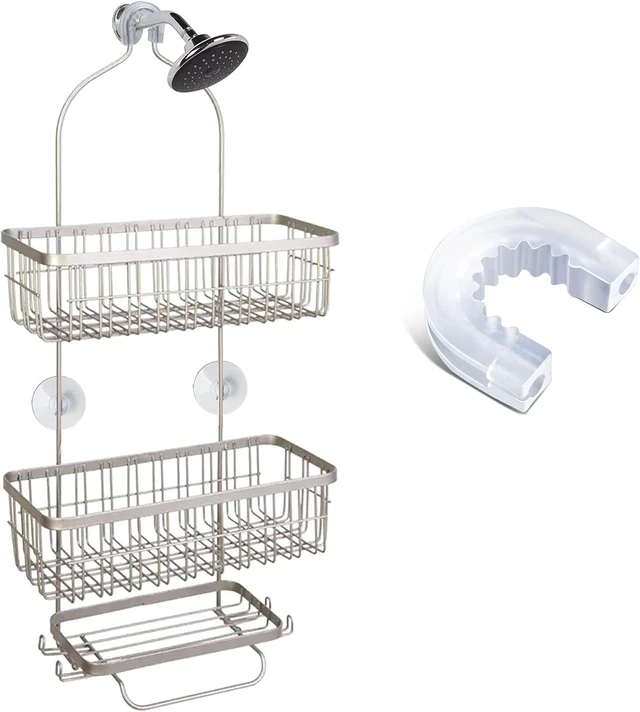 Alt view image 4 of 5 - U-Shaped Bathroom Shower Caddy Connector Sucker Link