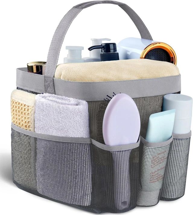 Main image of Portable Mesh Shower Organizer with 9 Pockets for Dorm Essentials