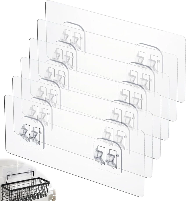 Main image of 6 Pack Shower Caddy Replacement Adhesive Strips for Bathroom Organization