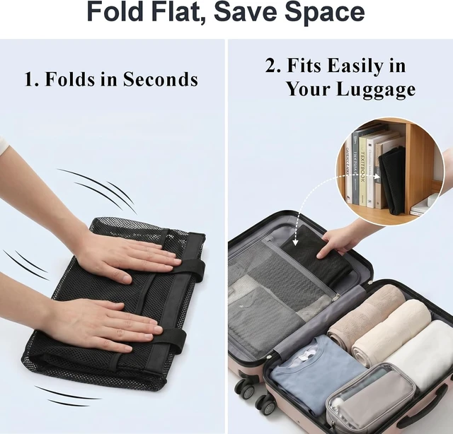 Alt view image 5 of 7 - Portable Mesh Shower Organizer with S-Hook - Multi-Pocket Bath Bag for Dorm & Camping