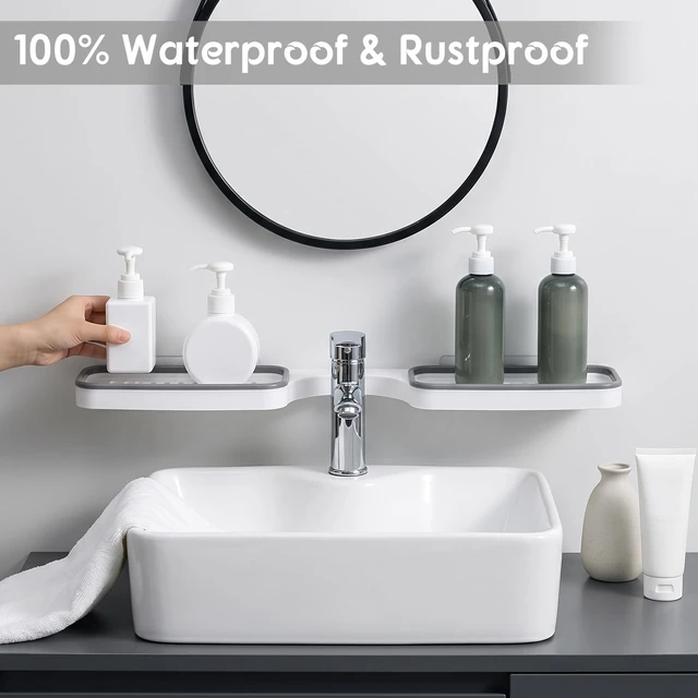 Alt view image 3 of 7 - Plastic Corner Shower Caddy for Bathroom Sink & Wall Storage
