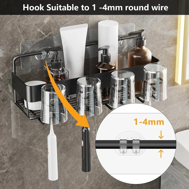 Alt view image 3 of 7 - Strong Sticky Mounts for Rack Baskets & Holders, Adhesive Hook Refills for Shower Caddy Shelves