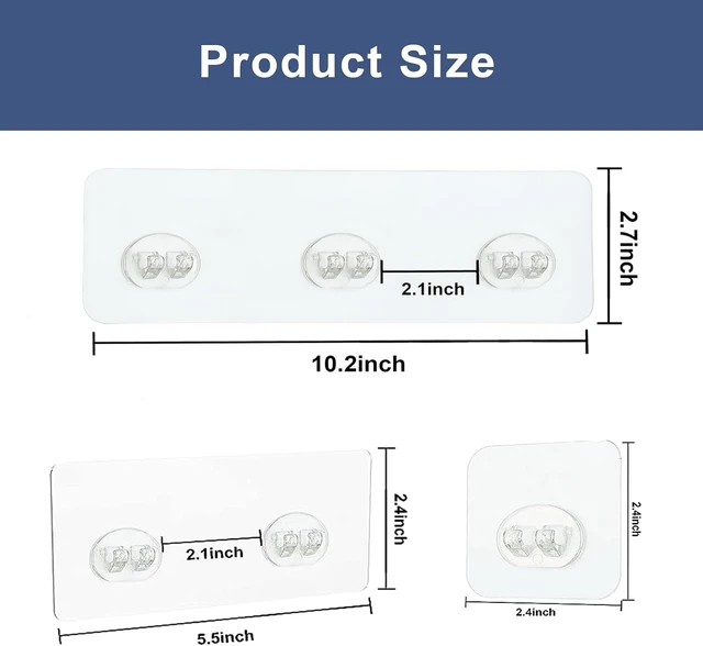 Alt view image 7 of 7 - Adhesive Replacement Hooks for Bathroom Shower Caddy