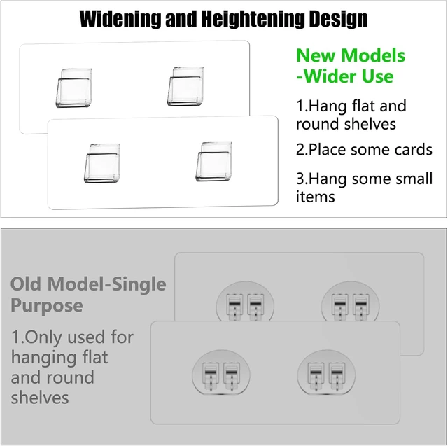 Alt view image 3 of 7 - No Drill Adhesive Shower Caddy Hooks Set Strong Wall Mounting Stickers for Bathroom Kitchen Office Corner Shelf Soap Dish