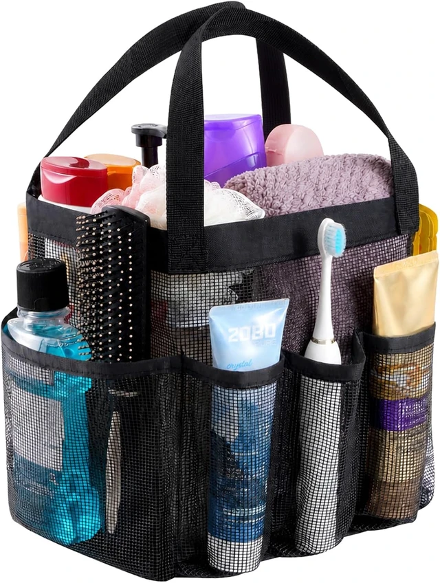 Alt view image 2 of 7 - Portable Mesh Shower Caddy for Dorm Room Essentials