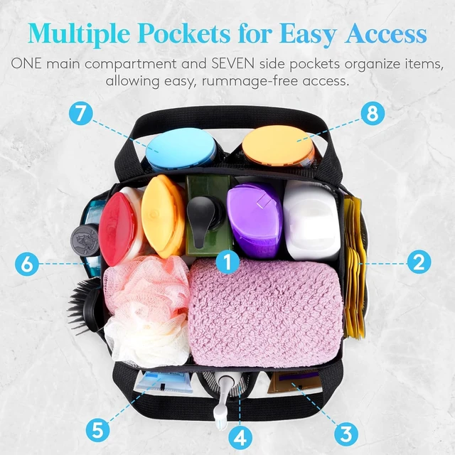 Alt view image 4 of 7 - Portable Mesh Shower Caddy for Dorm Room Essentials