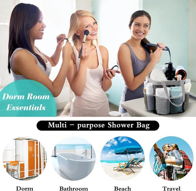 Alt view image 5 of 7 - Portable Mesh Shower Organizer Bag for Dorms and Camping