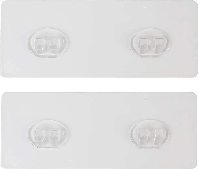 Main image of Adhesive Shower Caddy Replacement Stickers Strong Suction Hooks Transparent Wall Mounted Corner Shelf Basket Strips for Bathroom Storage