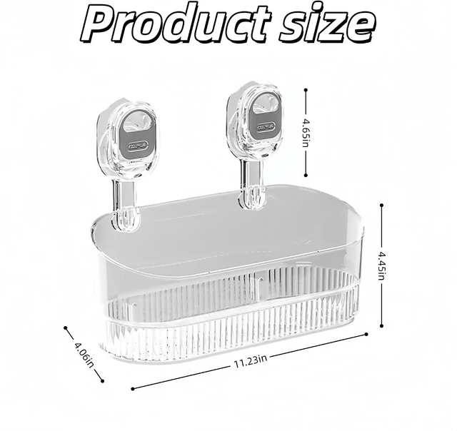 Alt view image 3 of 6 - Tool-Free Wall Mounted Organizer with Wave-Grip Suction Cups