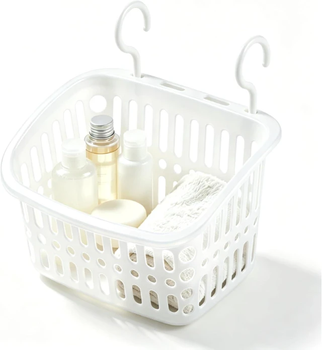 Main image of Bathroom Tub Storage Rack, Suspended Shower Organizer with Drainage