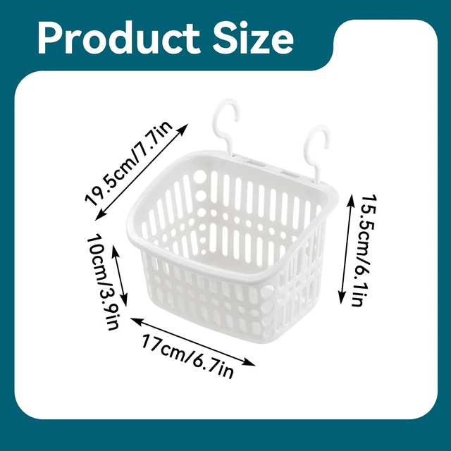 Alt view image 2 of 7 - Bathroom Tub Storage Rack, Suspended Shower Organizer with Drainage