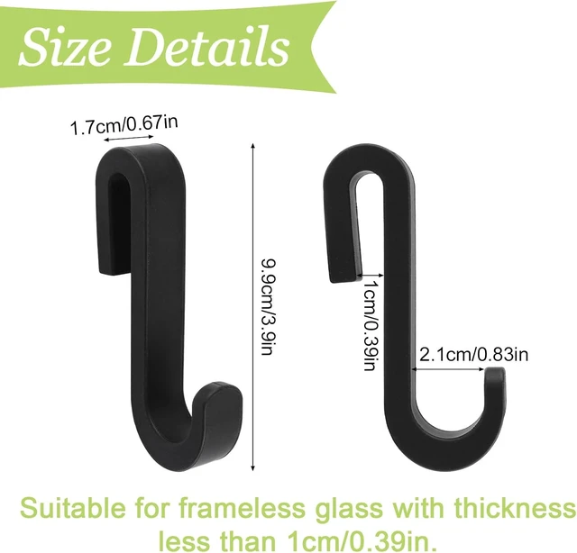 Alt view image 2 of 7 - No Drill Over Door Towel Hooks Silicone Frameless Glass Shower Caddy Hangers for Bathroom Kitchen