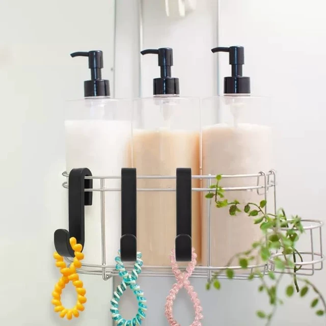 Alt view image 7 of 7 - No Drill Over Door Towel Hooks Silicone Frameless Glass Shower Caddy Hangers for Bathroom Kitchen