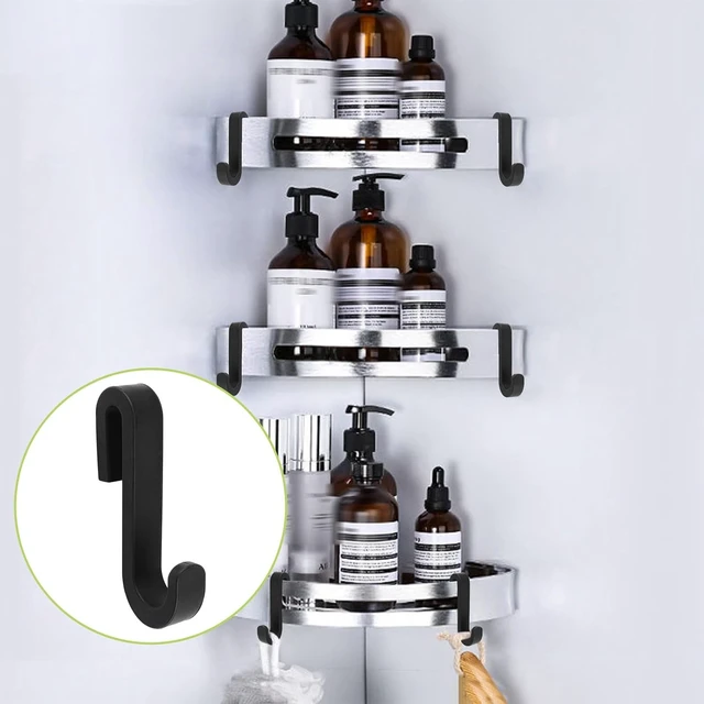 Alt view image 5 of 7 - No Drill Over Door Towel Hooks Silicone Frameless Glass Shower Caddy Hangers for Bathroom Kitchen