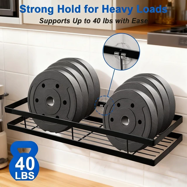 Alt view image 4 of 7 - Heavy-Duty Transparent Mounting for Kitchen & Bathroom Storage, Strong Adhesive Wall Hooks - No Drilling