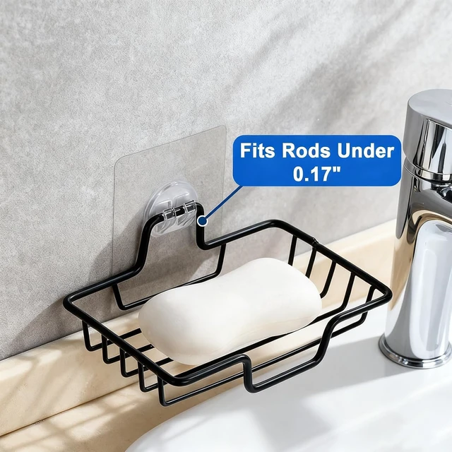 Alt view image 6 of 7 - Heavy-Duty Transparent Mounting for Kitchen & Bathroom Storage, Strong Adhesive Wall Hooks - No Drilling