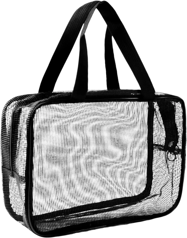 Main image of Portable Mesh Bathroom Organizer Bag for Unisex Toiletries