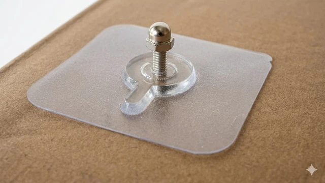 Alt view image 2 of 7 - Strong Transparent Wall Hooks, No-Drill Waterproof Adhesive Mounting Pads for Bathroom Shelves & Racks