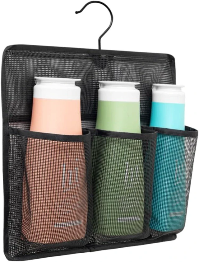 Main image of Gym & Travel, Dorm, Portable Organizer for RV, Quick Dry Bathroom Storage Bag for Toiletries, Mesh Shower Caddy with Rotating Metal Hanger