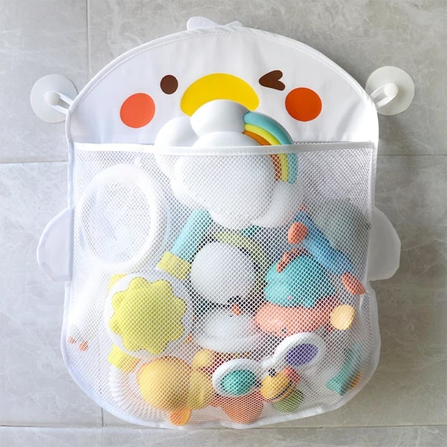 Alt view image 3 of 7 - Adorable Mesh Bathroom Toy Storage Bag with Double Suction Cups Hanging Tub Organizer