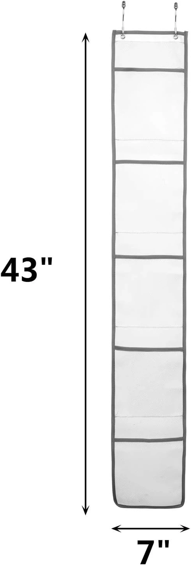 Alt view image 2 of 7 - Bathroom Closet Pantry Organizer, Hanging Shower Caddy with Mesh Pockets