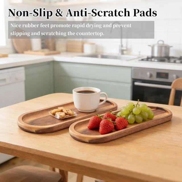 Alt view image 5 of 7 - and Makeup Storage, Shower, Toilet, Wooden Vanity & Bathroom Tray - Multi-Purpose Countertop Organizer for Kitchen Sink