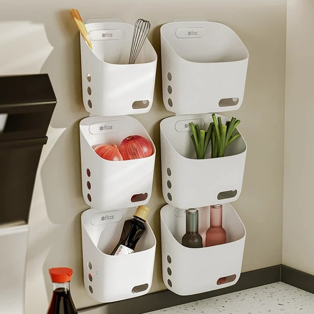 Alt view image 4 of 7 - Plastic Hanging Kitchen Storage Organizer with Detachable Hook for Door Cabinet or Railing