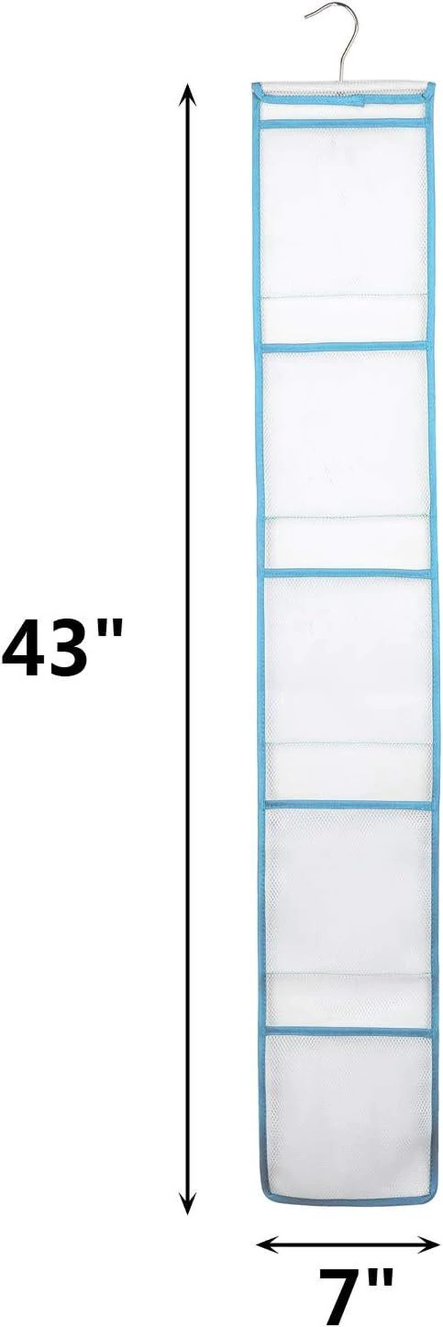 Alt view image 4 of 7 - Mesh Hanging Shower Caddy with Storage Pockets for Bathroom Closet Pantry Organization
