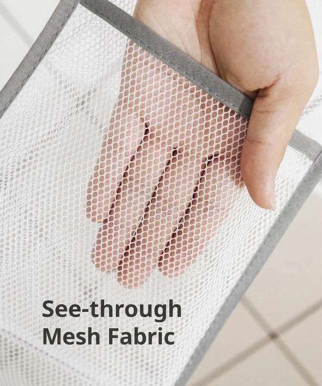 Alt view image 3 of 7 - Bathroom Closet Pantry Organizer, Hanging Shower Caddy with Mesh Pockets