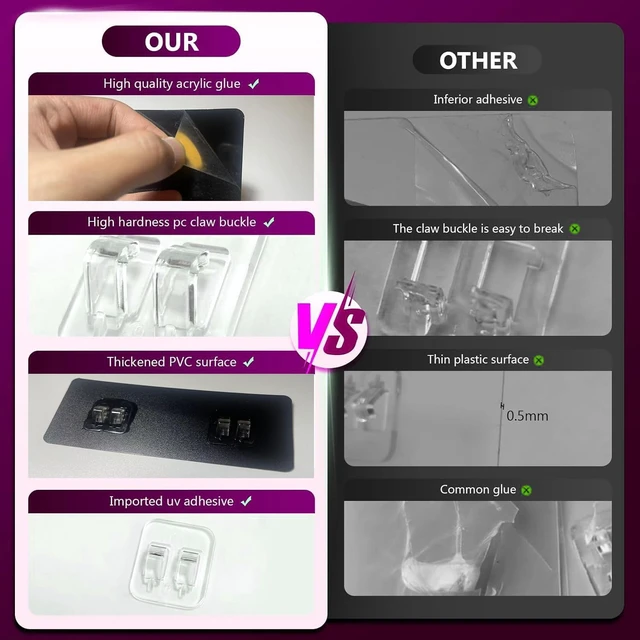 Alt view image 4 of 7 - Modern Design, No Drill Installation, Waterproof Rustproof Bath Organizer, Adhesive Shower Caddy with Hooks