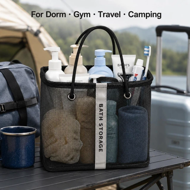 Alt view image 6 of 7 - Dorm & Travel, Portable Mesh Toiletry Bag for Gym
