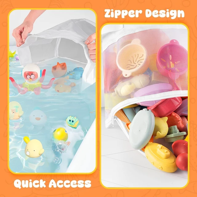 Alt view image 4 of 7 - Wall-Mounted Shower Caddy for Bath Toy Storage