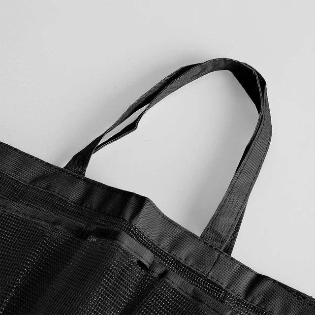 Alt view image 3 of 7 - Quick-Dry Shower Caddy Organizer for Shampoo Conditioner Soap and Bathroom Essentials, Portable Oxford Hanging Toiletry Bag with 7 Mesh Pockets