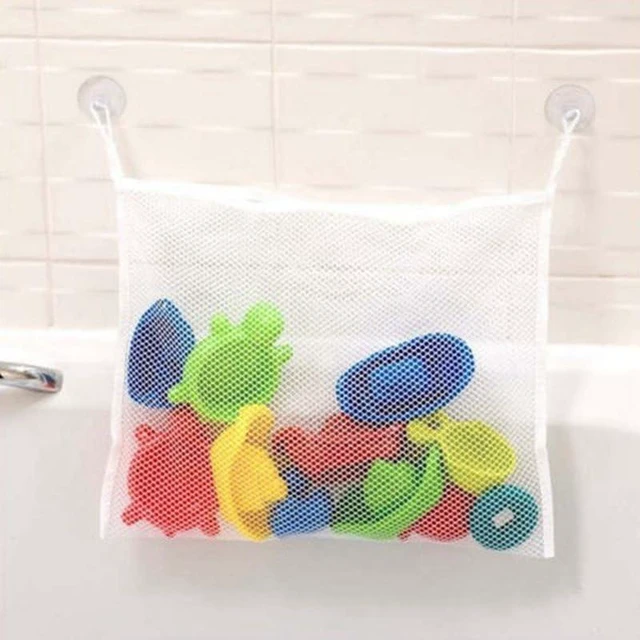 Alt view image 6 of 7 - 4 Pockets, Soap & Small Items, Shampoo, Quick Drain Bath Caddy for Toiletries, Hanging Bathroom Storage Bags with Suction Cup Hooks, 2 Pack Mesh Shower Organizer Bags