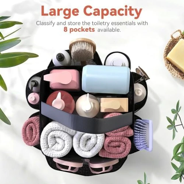 Alt view image 4 of 7 - Mesh Shower Pouch with Corner Bath Organizer Set