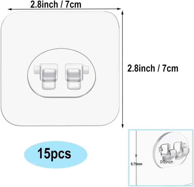 Alt view image 2 of 7 - Strong Adhesive Replacement Hooks for Shower Caddy Corner Bathroom Shelf Basket Soap Dish Hanging Kitchen Accessories