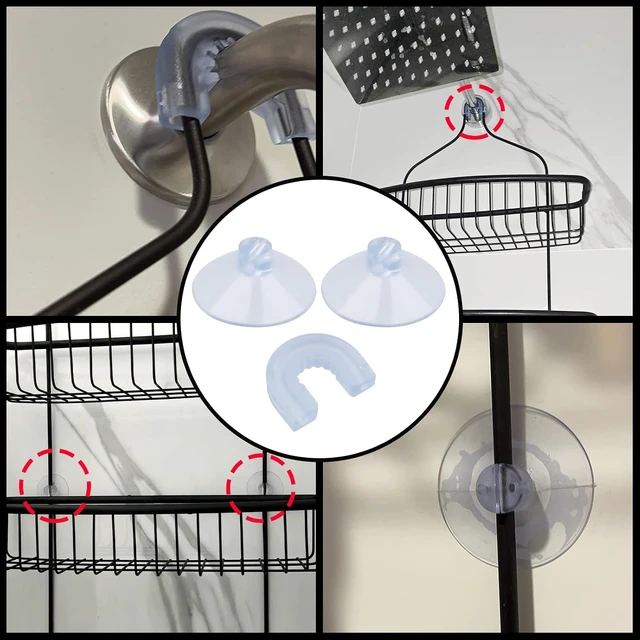 Alt view image 4 of 5 - Suction Cup Shower Shelf Bracket for Bathroom Storage