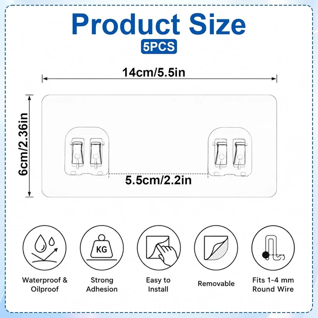 Alt view image 2 of 7 - Bathroom Corner Storage & Kitchen Racks, Soap Holder, Transparent Heavy Duty Waterproof Adhesive Hooks Replacement for Shower Caddy Basket Shelf