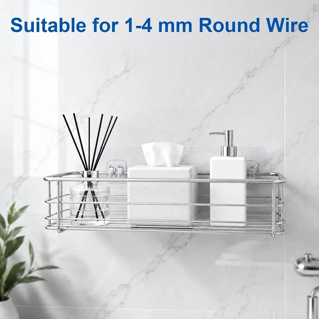 Alt view image 5 of 7 - Bathroom Corner Storage & Kitchen Racks, Soap Holder, Transparent Heavy Duty Waterproof Adhesive Hooks Replacement for Shower Caddy Basket Shelf
